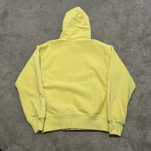 Vtg Stussy Hoodie Small Yellow Grunge Skater Y2K - Picture 4 of 7